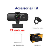 Load image into Gallery viewer, 2K Computer PC WebCamera with Microphone for Live Broadcast Video
